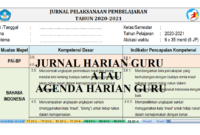 Jurnal harian kelas 6 semester 2