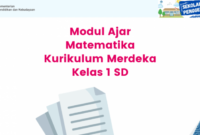 Modul ajar matematika kelas 1 semester 2 kurikulum merdeka