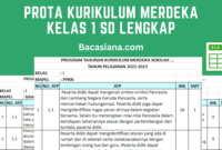 Contoh prota kurikulum merdeka