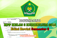 Download rpp matematika kelas 5 semester 2 k13