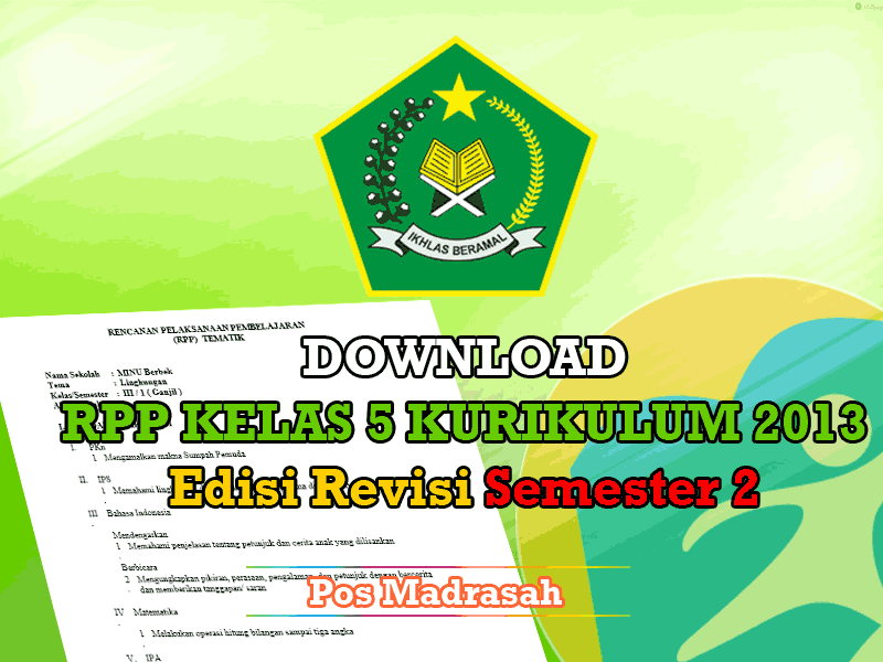 Download rpp matematika kelas 5 semester 2 k13