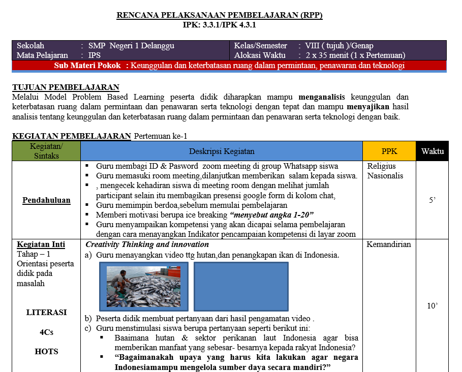 Rpp ipa kelas 8 semester 2 kurikulum 2024 revisi 2022