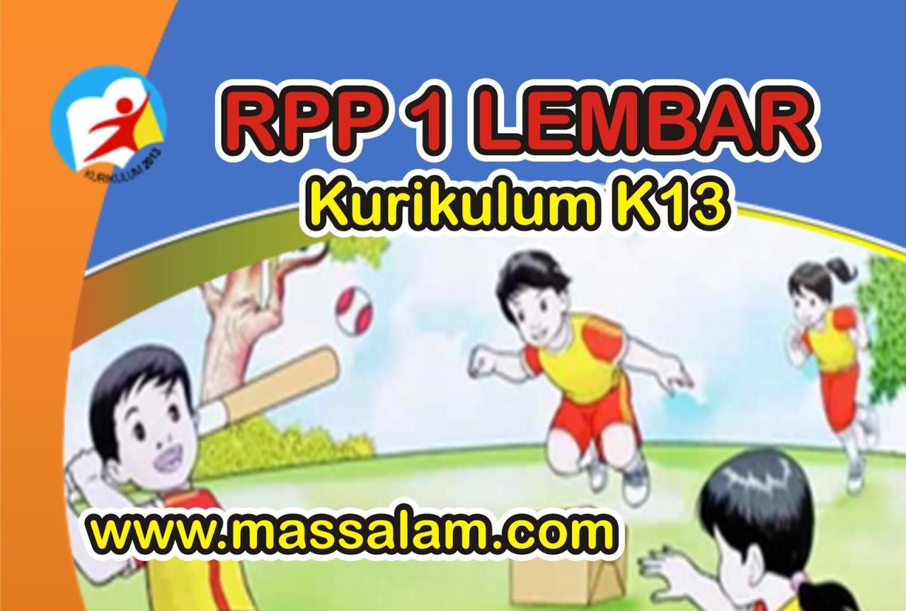 Rpp pjok sd kurikulum 2024 pdf