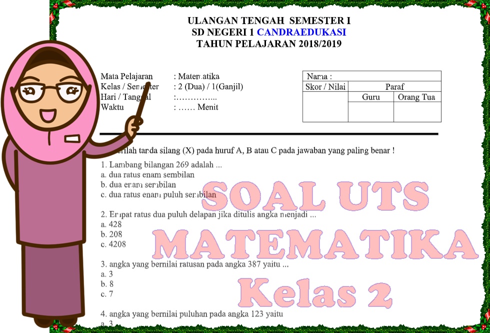 Soal pts matematika kelas 2 semester 1