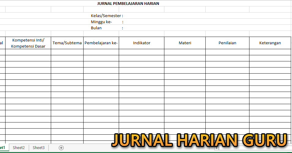 Download jurnal harian kelas 3 sd kurikulum merdeka