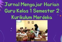 Jurnal harian kelas 1 semester 2 kurikulum merdeka