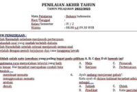 Soal bahasa indonesia kelas 4 kurikulum merdeka pdf